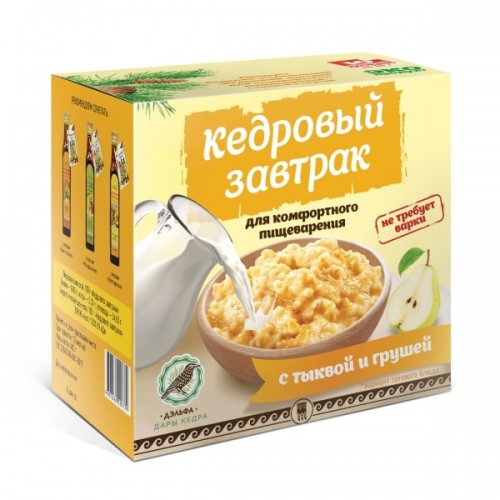 Купить Завтрак кедровый для комфортного пищеварения с тыквой и грушей  г. Магнитогорск  